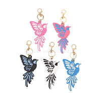 Porte-clés Charme Faux Cuir Nuisette Mignonne, Pendentif Floral pour Sac, Ornement Décoratif, Accessoire de Sac à Main, Cadeau pour Femmes et Filles