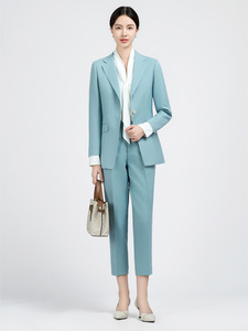 OEM Blazers Mujeres Abrigos para damas Trajes Ropa de oficina Trajes formales de negocios Blazer Chaqueta Pantalones Conjunto Trajes de <span class=keywords><strong>mujer</strong></span> y esmoquin - Product Image 6
