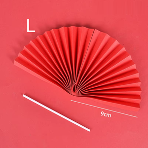 Décoration de gâteau en forme d'éventail en papier semi-circulaire, style chinois rétro, insert pour gâteau, drapeau de gâteau, décorations d'anniversaire - Product Image 3