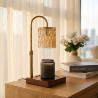 Lampe chauffe-bougie 2 en 1 à intensité variable avec minuterie et hauteur réglable pour bougies parfumées