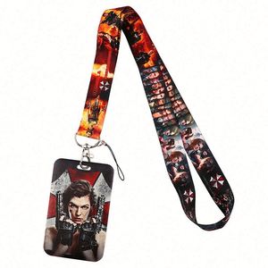Promotional Cheap Custom Water Resistant 0.76MM <b>Polyester</b> PVC <b>Lanyard</b> ID Card Holder Buckle Silk Screen Printing Halloween Use - Product Image 4