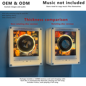 Disque rotatif personnalisé en acrylique avec capteur NFC, aimant de réfrigérateur, veilleuse, enregistreur vinyle avec disques remplaçables - Product Image 3