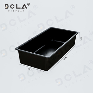 Plateau de présentation en ABS noir 15,7"L x 7,87"l x 3,54"H pour <span class=keywords><strong>boucherie</strong></span> et supermarché - Product Image 2