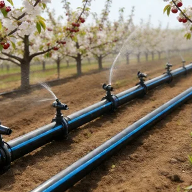 HDPE High Pressure Irrigation Pipe 280mm Custom Water Supply Pipe ISO Certification Hot Melting Durable Anti-Corrosion