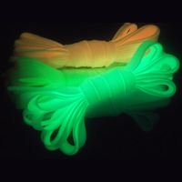 Lacets de chaussures en polyester lumineux plats à la mode pour chaussures