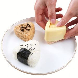 Molde para Onigiri al por Mayor, Kit de 2 Piezas para Hacer Bolas de Arroz, Prensa para Sushi Japonés Triangular, para Comida en Caja, Bento para Niños - Product Image 4
