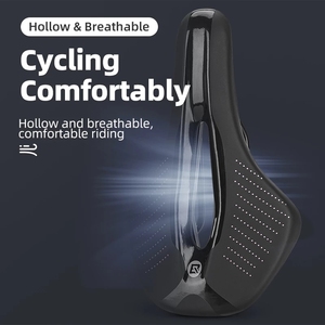 ROCKBROS Selle de vélo confortable Style sportif PU Coussin d'amortissement étanche pour VTT Cyclisme sur route Fonction de ventilation simple - Product Image 5
