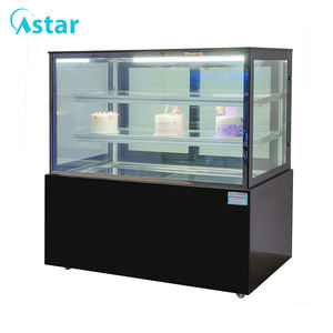 Congelador de repostería rectangular, vitrinas verticales de congelador para exhibición de pasteles, elegante escaparate comercial de exhibición de pasteles con OEM - Product Image 1