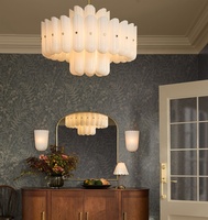 Salle à manger circulaire nouveau lustre personnalisé minimalisme verre suspendu salon lampes LED éclairage