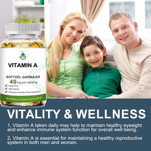 Cápsulas de Gel Suave de Vitamina <span class=keywords><strong>A</strong></span> Liposomal Ausreson, Suplemento de Productos de Belleza para el Cuidado de la Piel, Cápsulas de Gel Suave de Vitamina <span class=keywords><strong>A</strong></span> - Product Image 3