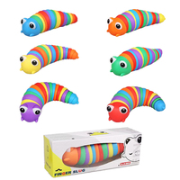 Juguetes sensoriales de caracol para aliviar el estrés, juguetes coloridos de plástico en 3D para aliviar el estrés, barato, multicolores, EE786