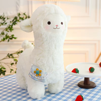 Boneka Domba Unta Alpaka Lucu, Mainan Boneka Lembut Kawaii Kartun, Isian Kapas PP, Hadiah untuk Anak Perempuan, ODM Dapat Disesuaikan