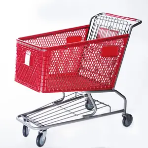100l Canadian Style plastic Shopping Cart with good quality