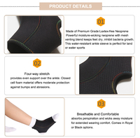 Attelle de cheville réglable en néoprène avec compression et protection pour les sports de plein air, fasciite plantaire, volleyball