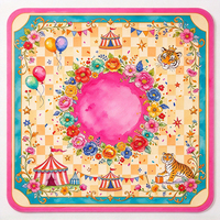 Tapis de Mahjong Mexicain à Motifs Floraux du Désert, Tapis de Jeu Antidérapant avec Cactus, Perroquet et Soleil pour Soirée de Jeu, Idéal comme Cadeau