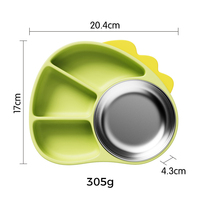 Assiette bébé en silicone de qualité alimentaire, écologique, personnalisée en usine, avec ventouses puissantes pour les tout-petits et les enfants
