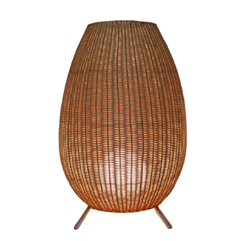 Ручной работы Современные Овальный натуральный ротанговый стол абажур подвесной светильник в металлическом каркасе оттенок Подвески Настенные светильники абажуры на открытом воздухе