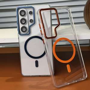 Étui magnétique transparent pour Samsung S26 Ultra - TPU+PC 25W Qi2.2 Charge sans fil Anneau d'objectif en métal Antichoc - Product Image 4