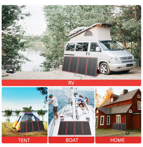 Taşınabilir katlanabilir GÜNEŞ PANELI 100w/200w/300w ev için 2 usbs ile güneş enerjisi şarj cihazı kitleri/açık kamp/römork/araba/deniz - Product Image 6