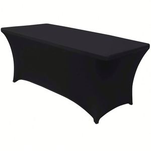 Salon personnalisé de toutes tailles, sublimation de logo imprimé polyester, couverture de table en spandex extensible et imperméable à l'eau - Product Image 2