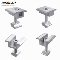 Systèmes de montage de panneaux solaires UISOLAR, supports de fixation universels à installation rapide, colliers de fixation d'extrémité, colliers de fixation intermédiaires, colliers de fixation