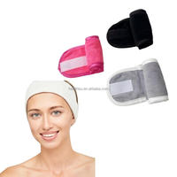 Bandeau de lavage du visage réglable en tissu éponge écologique et doux, extensible, pour le maquillage, 65-68CM, pour soins personnels, échantillons gratuits, MOQ