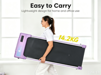 Tapis roulant portable pour fille avec inclinaison manuelle, application Bluetooth, couleurs macaron personnalisables, abordable, 18 programmes