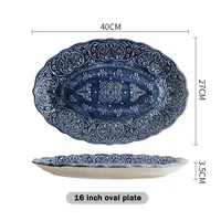 Service de table en céramique, design complet en céramique, vaisselle de Noël, assiettes en céramique pour servir, style baroque, Europe du Nord