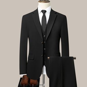 Traje <span class=keywords><strong>de</strong></span> Negocios <span class=keywords><strong>de</strong></span> Alta Gama <span class=keywords><strong>para</strong></span> <span class=keywords><strong>Hombre</strong></span>, Diseño Lavable y Resistente a la Decoloración, Traje Ligero <span class=keywords><strong>de</strong></span> un Solo Pecho y Color Sólido - Product Image 2