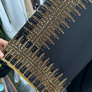 Vêtements islamiques du Moyen-Orient, <span class=keywords><strong>robe</strong></span> Abaya noire <span class=keywords><strong>de</strong></span> luxe sur mesure, ensemble <span class=keywords><strong>de</strong></span> robes Abaya <span class=keywords><strong>de</strong></span> Dubaï, orné <span class=keywords><strong>de</strong></span> pierres et <span class=keywords><strong>de</strong></span> perles - Product Image 3