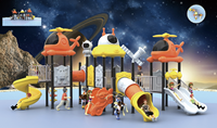 Aire de jeux extérieure pour enfants avec toboggans en métal et en plastique pour usage scolaire - Structures de divertissement amusantes pour jardin et parc d'attractions