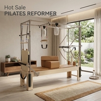 Equipo de Yoga y Pilates Multifuncional de Roble Duradero con Logotipo Personalizado para Entrenamiento Físico, Cadillac Tower Reformer Pilates