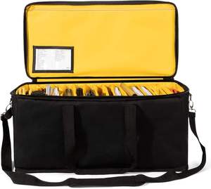 Estuche de Almacenamiento de Música para DJ, Portátil, de EVA Rígida, Tamaño Personalizado, con Fibra de Carbono, Esponja Amortiguadora de Super Calidad Integrada para Mezclador y Reproductor - Product Image 1