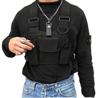 Sac de poitrine tactique unisexe Streetwear Multifonction Cool Vest Hip Hop Pack Sac de poitrine unisexe à la mode pour la randonnée inspirée