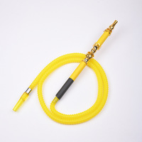 Tuyau de chicha flexible ondulé de 180 cm avec poignée décorative dorée vintage, ajustement universel, vente en gros