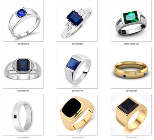 <span class=keywords><strong>Anello</strong></span> da sposa da uomo con accento <span class=keywords><strong>rosso</strong></span> <span class=keywords><strong>granato</strong></span> classico 14K oro giallo placcato argento con certificazione topazio rodiato - Product Image 3