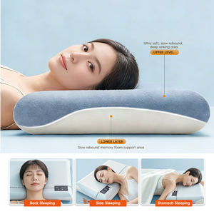 Oreillers ergonomiques YUE Rise Home Hotel pour un sommeil profond, en mousse à mémoire de forme compressée, réglables, pour le lit - Product Image 3