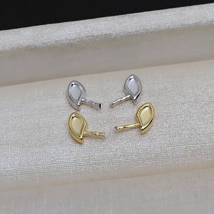 Wenchi Accessoire DIY Fait Main Style Baroque Argent S925 Perles Irrégulières Creuses en Forme d'Oreilles de Chien Une Paire 13187 Entretoises pour Bijoux - Product Image 4