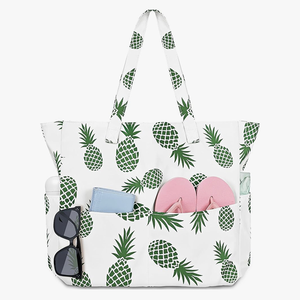 Chất Lượng Cao Cổ Điển Polyester Túi Du Lịch Túi Xách Tay Dây Kéo Thời Trang Túi Du Lịch Thiết Kế Đơn Giản Mùa Hè Bãi Biển Vai Túi - Product Image 3