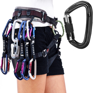 Mosquetón de Bloqueo Automático de 25KN con Certificación de Seguridad UIAA, Aluminio de Aviación para Escalada al Aire Libre, Colores y Logos Personalizados - Product Image 2