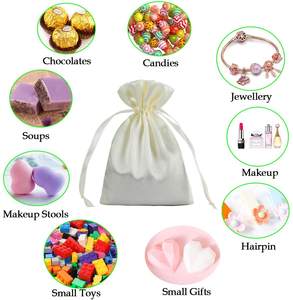 Lüks özel Logo ipek İpli saten peruk toptan takı konteyner için takı çantaları OEM ambalaj - Product Image 5