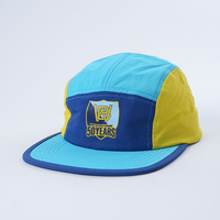 Gorra de Campamento Personalizada de 5 Paneles con Visera Plana, Gorra Deportiva de Nailon con Logo Personalizado, Gorra Ligera para Correr al Aire Libre con Visera Suave