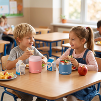 Bocal alimentaire isotherme en acier inoxydable personnalisé, anti-fuite, thermos pour soupe, pour les repas scolaires des enfants