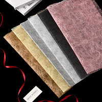 Papier d'emballage en fibre fine, papier de soie en polyester semi-transparent, emballage cadeau pour fleurs, vente en gros pour fleuristes