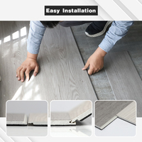 Azulejo de PVC de vinilo de lujo comercial LVP LVT Peel Stick Pisos con instalación de clic Azulejos de suelo de clic decorativos para exteriores