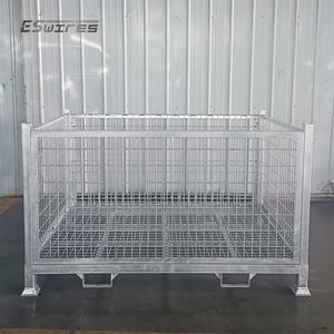Özel istiflenebilir fabrika depolama tel örgü depo büyük <span class=keywords><strong>Metal</strong></span> ciro sepet kafes - Product Image 3