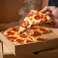 Boîte à pizza en carton ondulé durable, écologique, en matériaux recyclés, avec logo personnalisé, 7-18 pouces, vente en gros, pour chewing-gum, sushis, aliments pour animaux