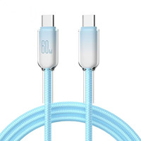 Câble tressé coloré 60W 3A USB 2.0 Type-C vers Type-C 1M en nylon, charge rapide, câble USB-C vers C pour ordinateur, téléphone portable, compatible OEM