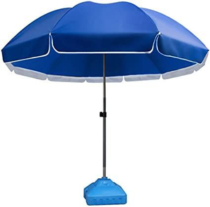 Sombrilla de playa azul impermeable moderna de China, bases de sombrilla para <span class=keywords><strong>patio</strong></span>, parque al aire libre, sombrillas plegables para el sol - Product Image 1