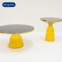 Mobilier moderne pour petit salon et maison Ensemble élégant de tables à café et thé en verre pour appartement et villa